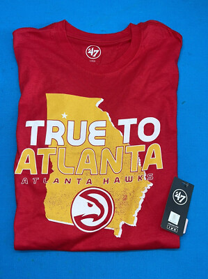 #ad Mens Atlanta Hawks True To Atlanta Red T Shirt Large NBA Men $11.00