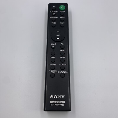 #ad Sony RMT AH500U OEM Original AV System Sound Bar Remote Control Tested Black $14.27