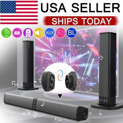 #ad Wireless Bluetooth Soundbar TV Speaker With Subwoofer Home Theater Stereo Audio $40.85