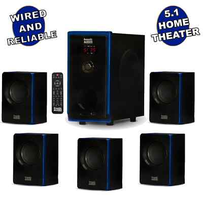 #ad Powered 5.1 Multimedia Home Theater Speaker System $99.88