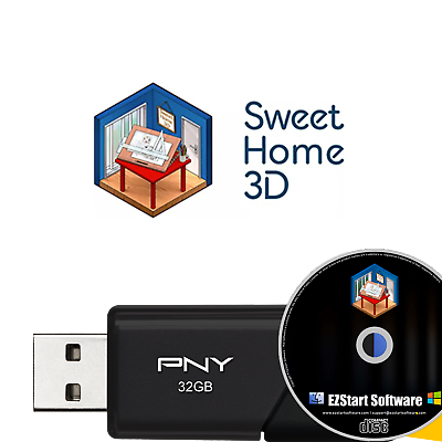 #ad Sweet Home 3D Interior Design Draw House Plans amp; Arrange Furniture on CD USB $9.95