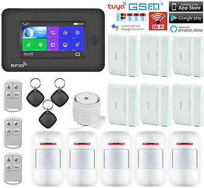 #ad X25 WiFi Tuya APP GSM Wireless Kits Home Security Alarm SystemAlexaGoogle Home $141.54