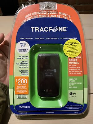 #ad Tracfone LG LG221C Black Flip Phone Bluetooth Hearing Aid Compatible NEW $24.88