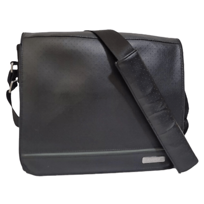 #ad Bose Sound Dock Messenger Bag Carrying Case Black Leather Strap Shoulder Cross $30.00