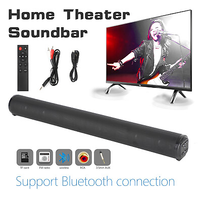 #ad Bluetooth Surround Sound Bar 4 Speaker System Wireless Subwoofer Theater Home TV $42.78
