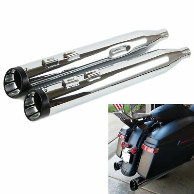 #ad SHARKROAD Exhaust Deep Roaring Sound For Harley Touring 4quot; Mufflers 1995 2016 $239.99