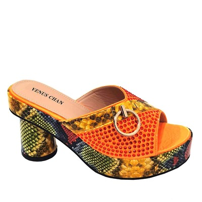 #ad Sandals Shoes For Women Italian Shoes Fashion Beach Home Heels 6.8 CM Rhinestone $49.99