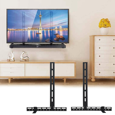 #ad Universal Sound Bar Bracket Under TV Wall Mount Smart TV Stand Speaker fr 32 80quot; $25.93