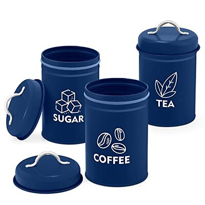 #ad Canister Sets for Kitchen Counter 3 Pcs Kitchen Canisters Set for Coffee Sug... $29.71