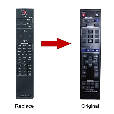 #ad RRMCGA331AWSA Replace Remote Control Fit For Sharp Sound Bar HTSB602 HT SB602 $15.99