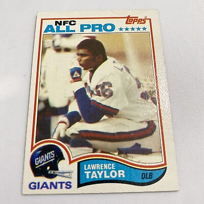 #ad 1982 Topps NFC All Pro***** LAWRENCE TAYLOR ROOKIE RC #434 Good CenteringSharp $55.00