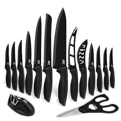 #ad Knife Set Sharp Stainless Steel Professional Chef Cutlery Steak Kitchen Knives $14.99