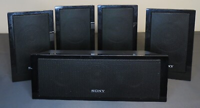 #ad Set of 5 SONY Surround Sound Speaker System SS TS102 SS CT101 Center Left Right $29.99