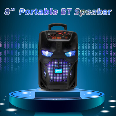 #ad 3000W Portable Bluetooth Speaker Sub woofer Heavy Bass Sound System Party Mic $37.99