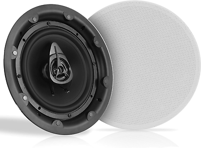 #ad Ceiling and Wall Mount Speaker 8” Dual 2 Way Audio Stereo Sound Subwoofer Soun $130.99