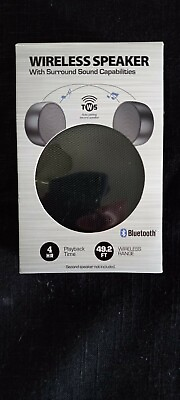 #ad NEW Wireless Speaker With Surround Sound Capabilities Bluetooth Factory Sealed $9.99