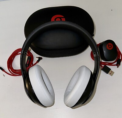 #ad Beats by Dr. Dre Studio Wireless Bluetooth Headphones Black W New White Cups $75.00