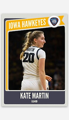 #ad #ad Kate Martin Iowa FINAL FOUR Basketball Card Limited Print Run PRE ORDER $9.49