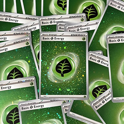 #ad Basic Green Leaf Energy Cosmic Holo Foil 001 Pokemon 151 English NM SVE $1.49