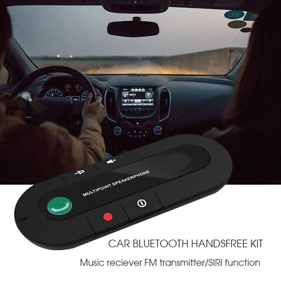#ad Wireless Bluetooth 5.0 Speakerphone Speaker Phone Visor Clip Hands Free Car Kit $12.96