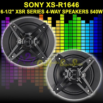 #ad SONY XS R1646 6.5quot; 270 WATT 4 WAY COAXIAL SIDE CAR DOOR AUDIO SPEAKERS PAIR $24.44