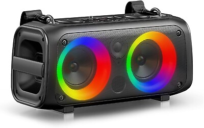#ad Bluetooth Speaker 60W Speakers Bluetooth Wireless with Colorful Lights FM R... $60.44
