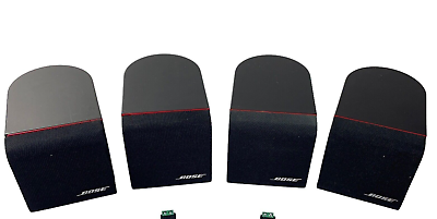 #ad Bose Single Cube Red Line Speakers Acoustimass Satellite Lifestyle Systems Lot 4 $55.88