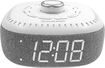#ad SHARP Sound Machine Alarm Clock with Bluetooth Speaker 6 High Fidelity Sleep So $51.99