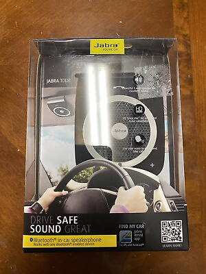 #ad Jabra Tour Bluetooth In Car Speakerphone Black New Old Stock Never Opened $44.99