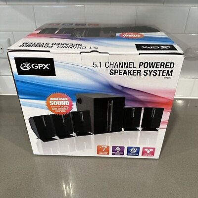 #ad GPX HT050B 5.1 Channel Home Theater Speaker System Black $48.00