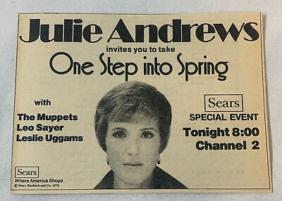 #ad 1978 Sears tv special ad JULIE ANDREWS ONE STEP INTO SPRING $7.99