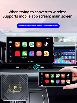 #ad 2 in 1 Wired To Wireless CarPlay amp; Android Auto Wireless Box Plug amp; Play Stable $48.68