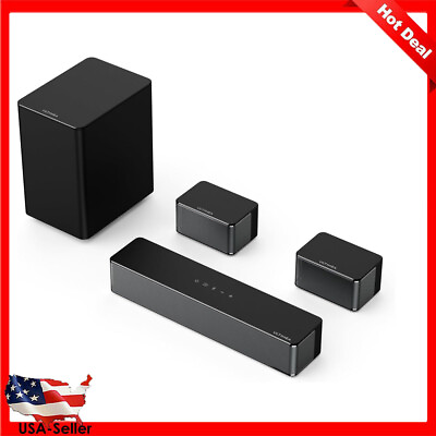 #ad 3D Surround Sound Bar Peak Power 320W System for TV W Subwoofer amp; Rear Speakers $136.79