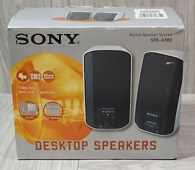 #ad Sony SRS A202 Computer Speakers Mega Bass Active Speaker System TESTED $49.95