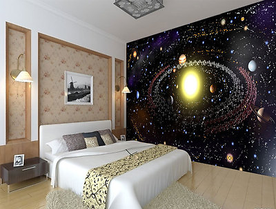 #ad Solar System Planets Space Full Wall Mural Photo Wallpaper Print Home 3D Decal AU $469.99