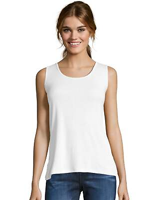 #ad #ad Hanes Ribbed Tank Top Women#x27;s Mini Cotton Shirt 100% pure cotton Wide Straps $10.00