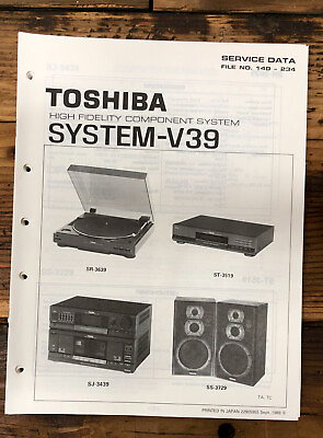 #ad Toshiba System V39 Radio Stereo Service Manual *Original* $14.97