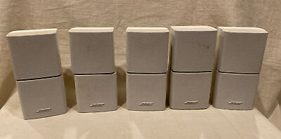 #ad LOT OF 5 BOSE WHITE DOUBLE CUBE SPEAKERS $105.60