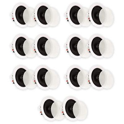 #ad Theater Solutions TS50C Flush Mount In Ceiling Speakers 2 Way Home 7 Pair Pack $283.99