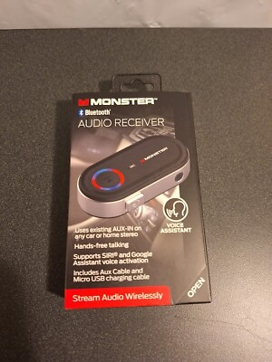 #ad Monster Bluetooth 3.5mm AUX Audio Receiver Adapter with Voice Assistant Support $17.00