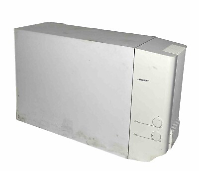#ad Bose Lifestyle 25 Powered Speaker System Acoustimass White Subwoofer Untested $49.98
