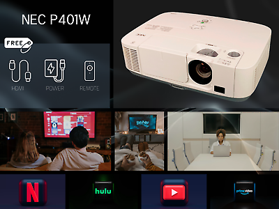 #ad 3LCD Projector Home Cinema TV amp; Video 4000 ANSI HD 16:10 WXGA HDMI Free Shipping $145.35