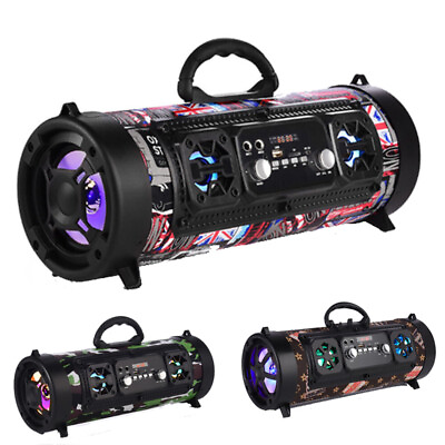 #ad Bluetooth Speaker Portable Outdoor Stereo Boombox Bass Aux USB TF FM Radio $35.99