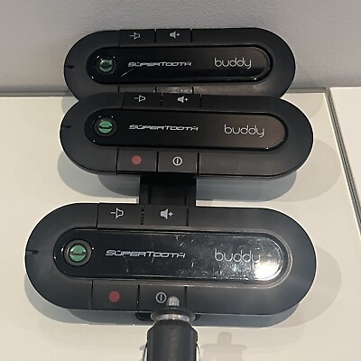 #ad 3x Supertooth Buddy Handsfree Bluetooth Car Speakerphone Black Fast Delivery $29.00
