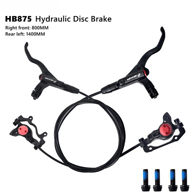 #ad MTB Hydraulic Disc Brakes Right Front Left Rear Disc Brake Levers PM IS Adapter $135.24
