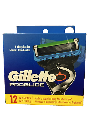 #ad Gillette Proglide Men Razor Blades 12 Cartridges Factory Sealed Also Fits Power $23.84