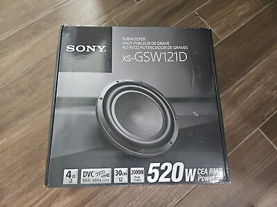 #ad Sony XSGSW121D 12 inch 520W Car Stereo Subwoofer Black $110.00