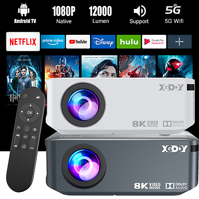 #ad 8K XGODY HD Projector 2.4G 5G WIFI Bluetooth Android Theater Home Cinema HDMI $124.99