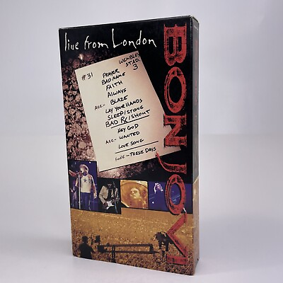 #ad Bon Jovi Live From London VHS 1995 Live Concert At Wembley Stadium $12.99