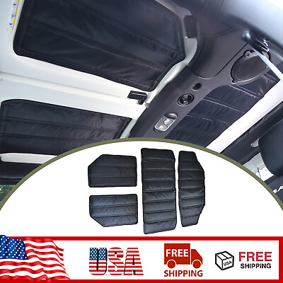 #ad #ad 4pcs Car Top Sound Heat Mat Cover Insulation Pads For Jeep Wrangler JK 2012 2018 $118.34